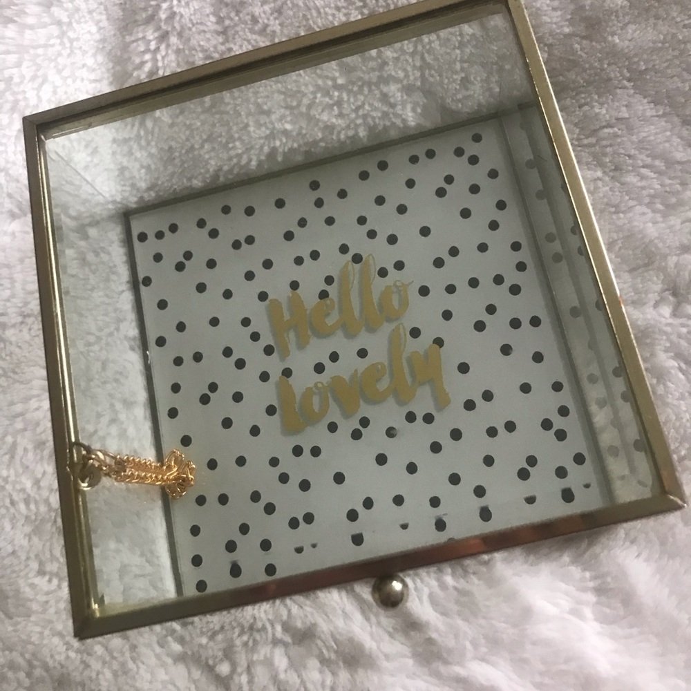 Glass and gold jewelry box